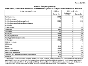 Darbo užmokestis 2024 m.